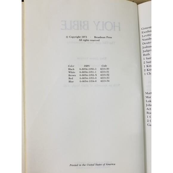 Holy Bible King James Version 1973 Old And New Testaments Printed USA - Black - Picture 3 of 12